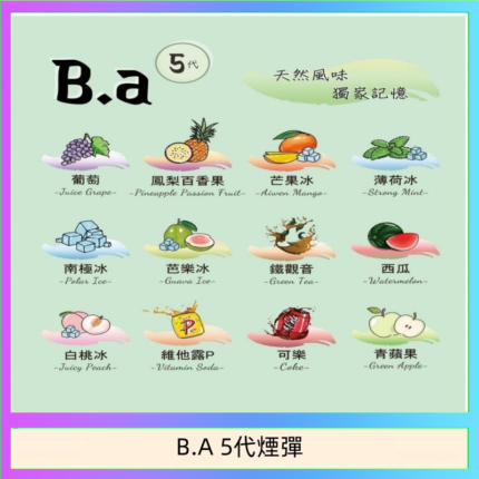 B.A 5代主機煙彈電子煙一盒三顆