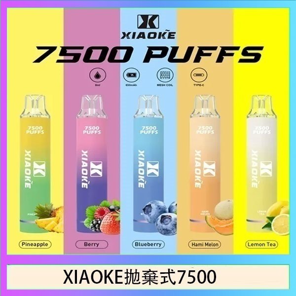 XIAOKE拋棄式7500 梟客XIAOKE一次性電子菸拋棄式7500口